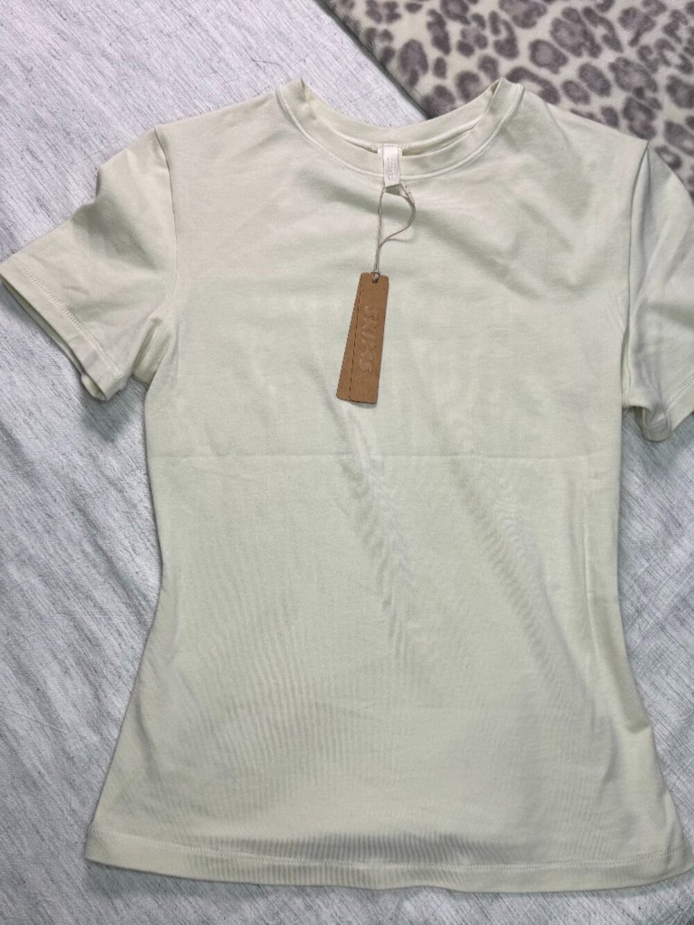 Skims Cotton Jersey Tshirt (Bone)